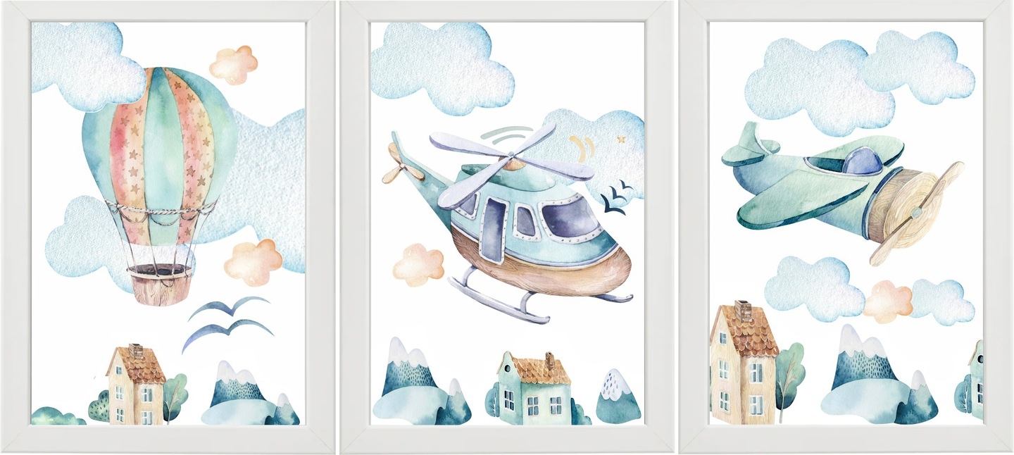 Posters - Helikopter / Set van 3