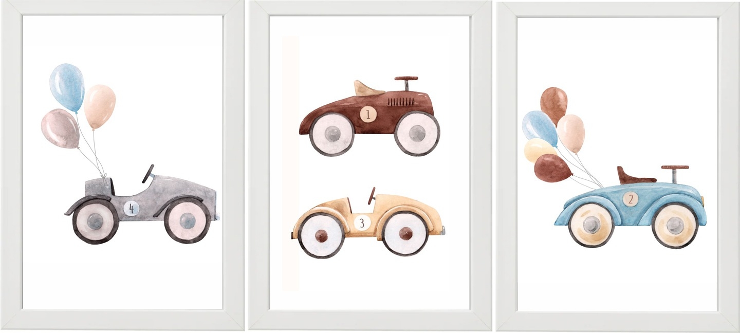 Posters - Retro Cars / Set van 3