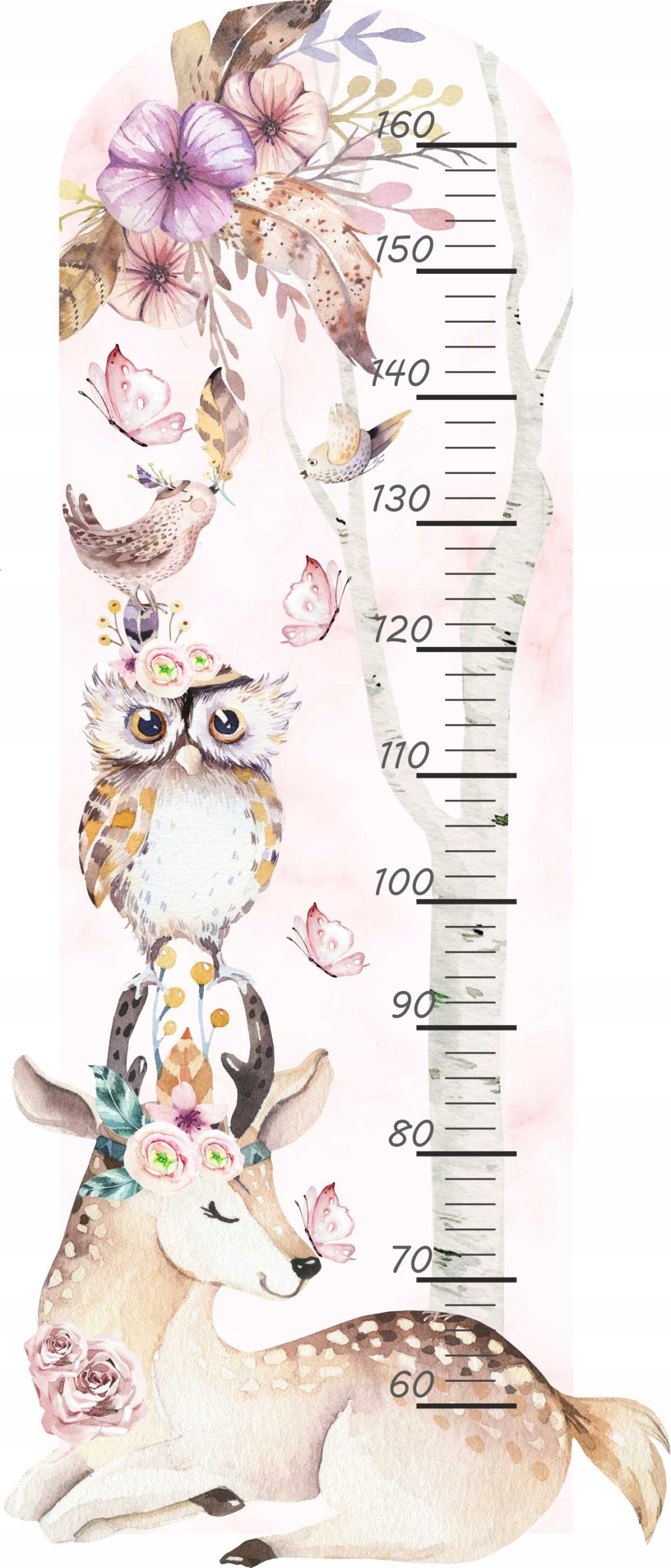Muursticker - Boho Dieren / Hoogtemaat