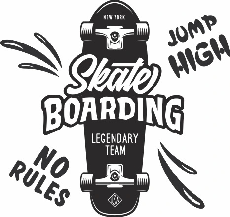 Muursticker - Skateboard