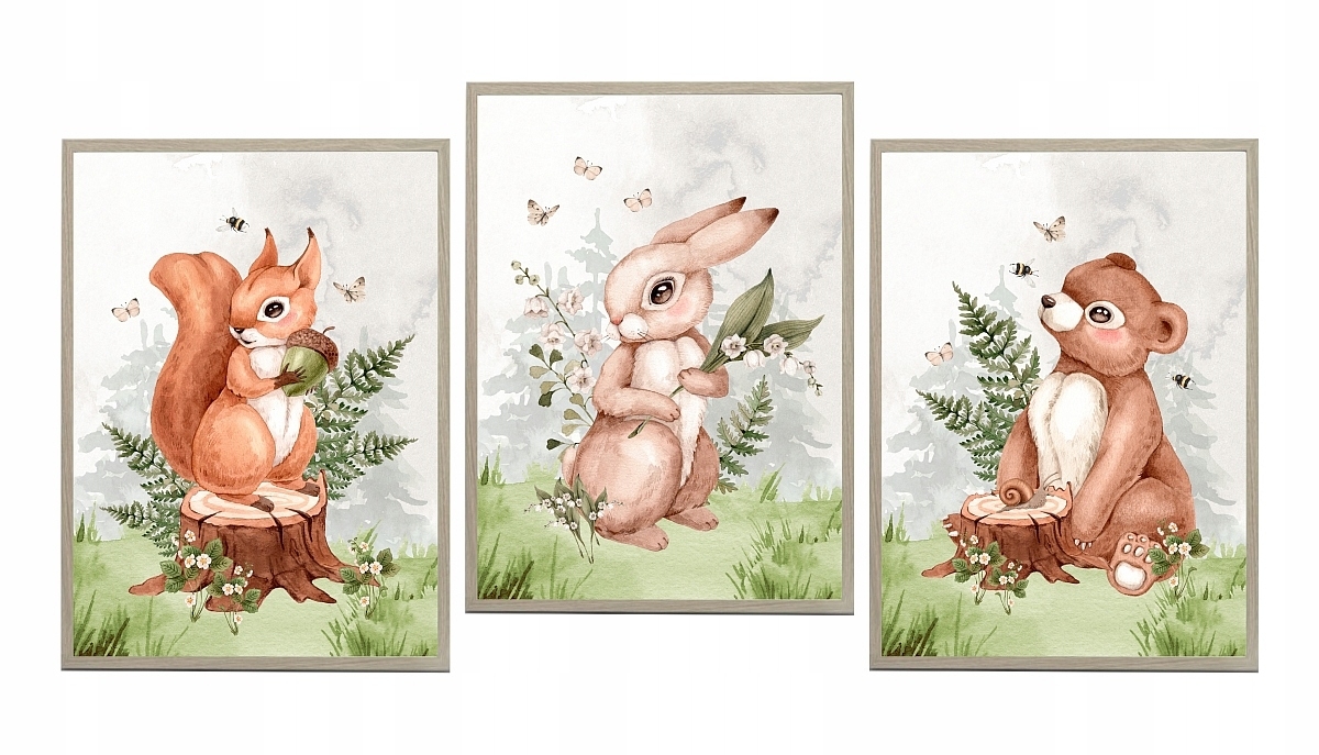 Posters - Berenwelp, Haas / Set van 3