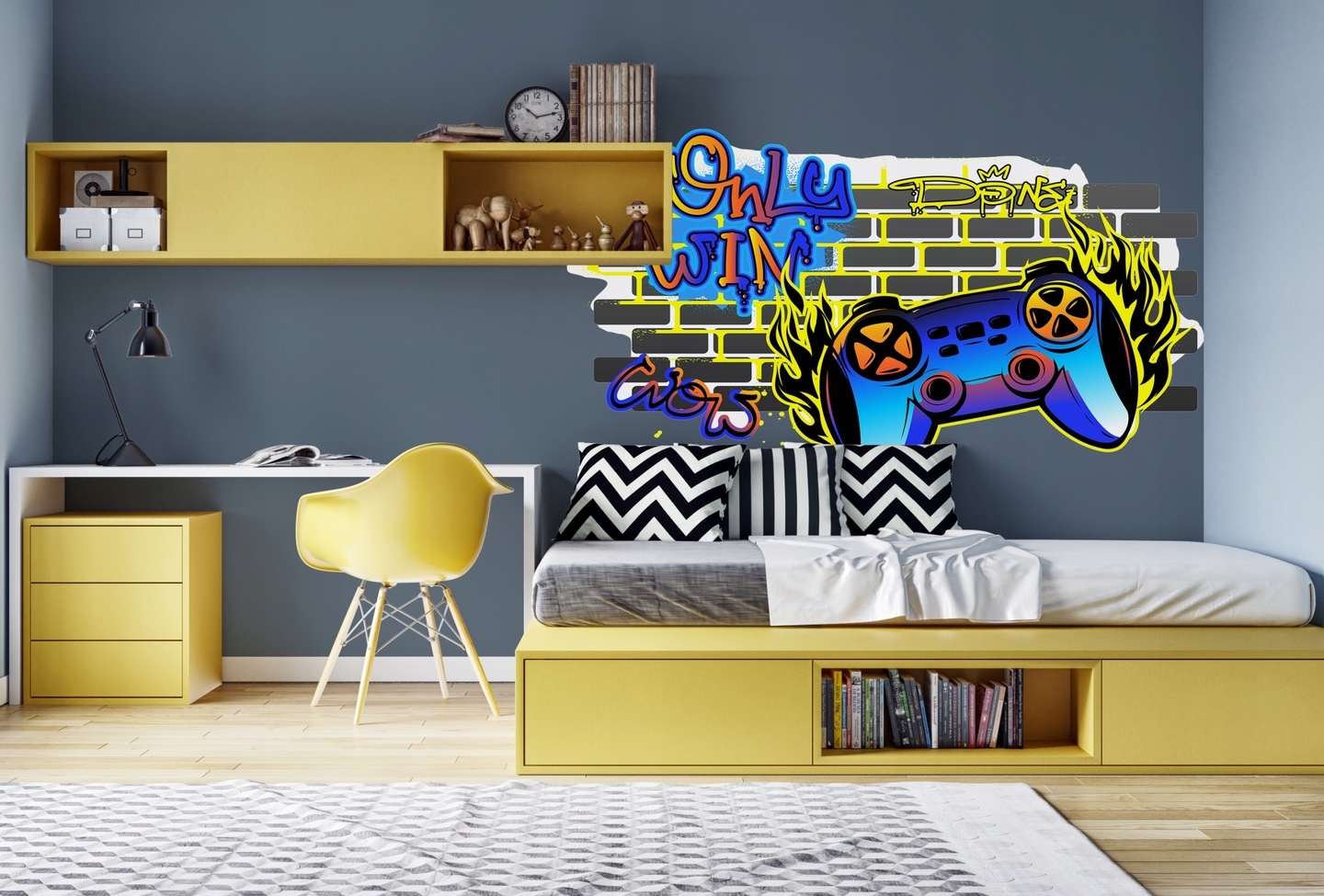Muursticker - GAMER / Only Win