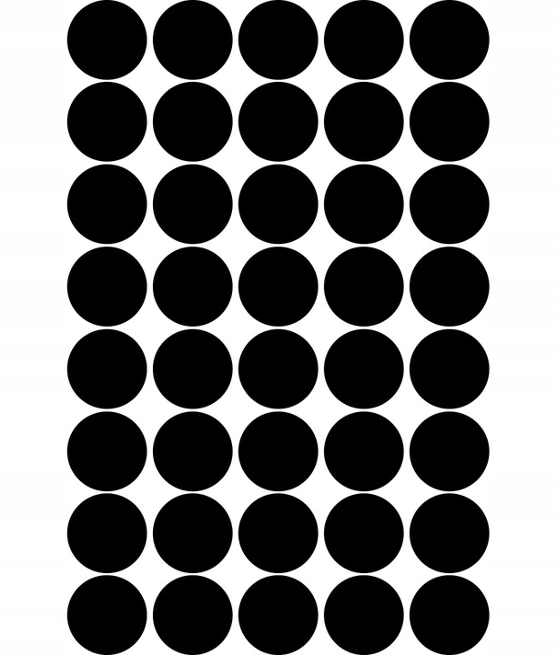 Muursticker - Stippen / zwart / 5 cm
