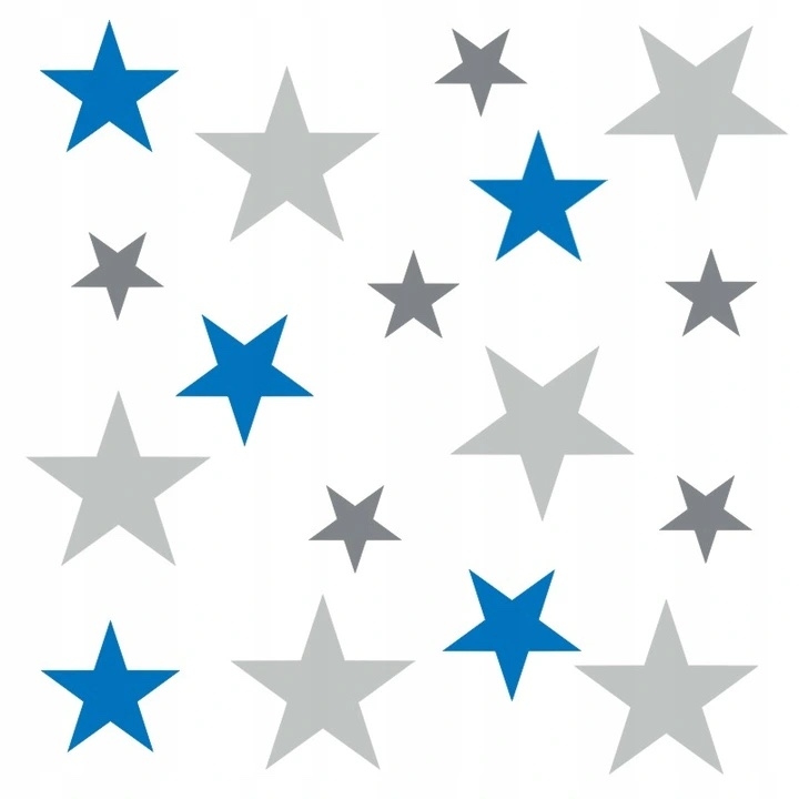 Muursticker - Sterren / Grijs blauw