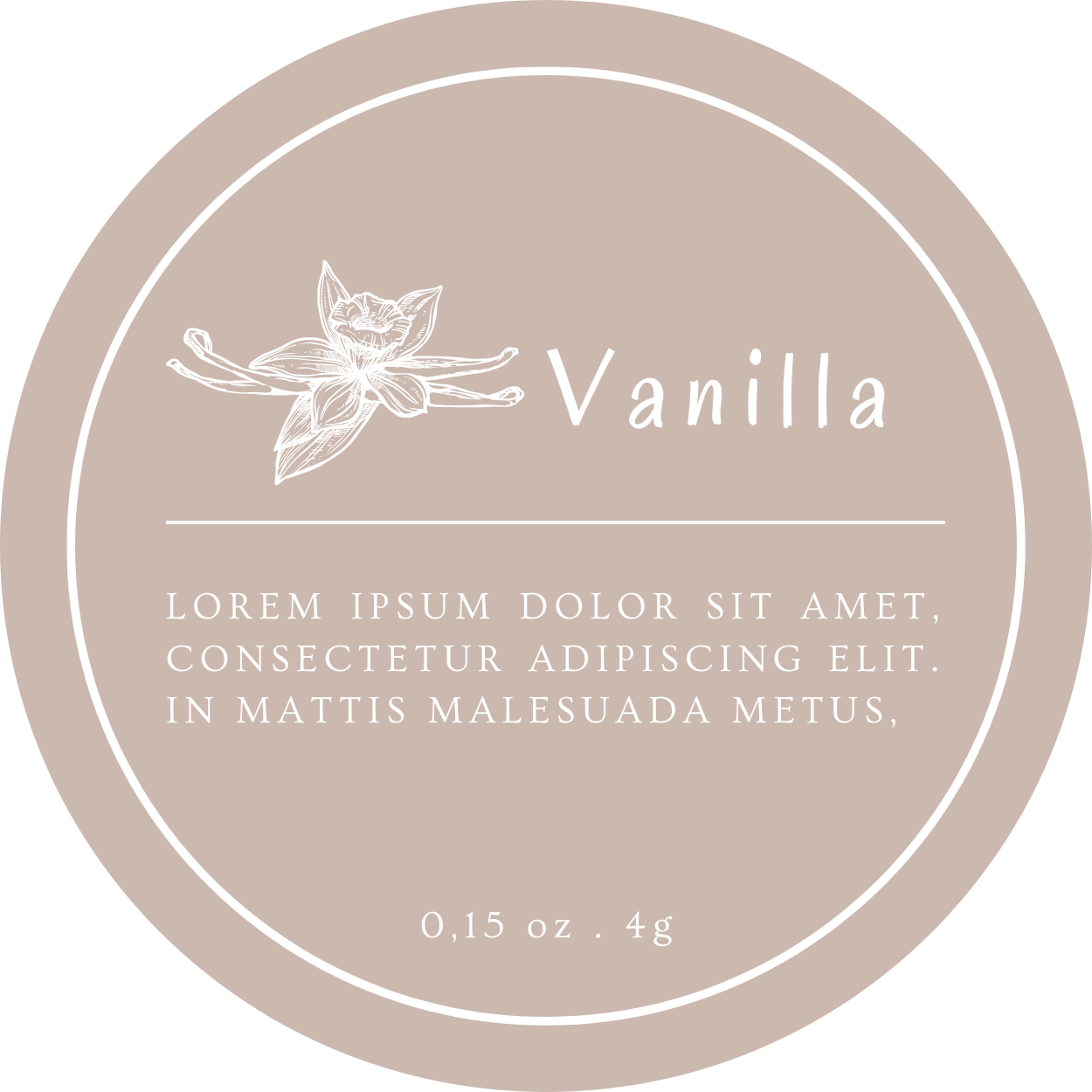 Cirkel Label - Persoonlijke Sticker - Minimalistische Botanische