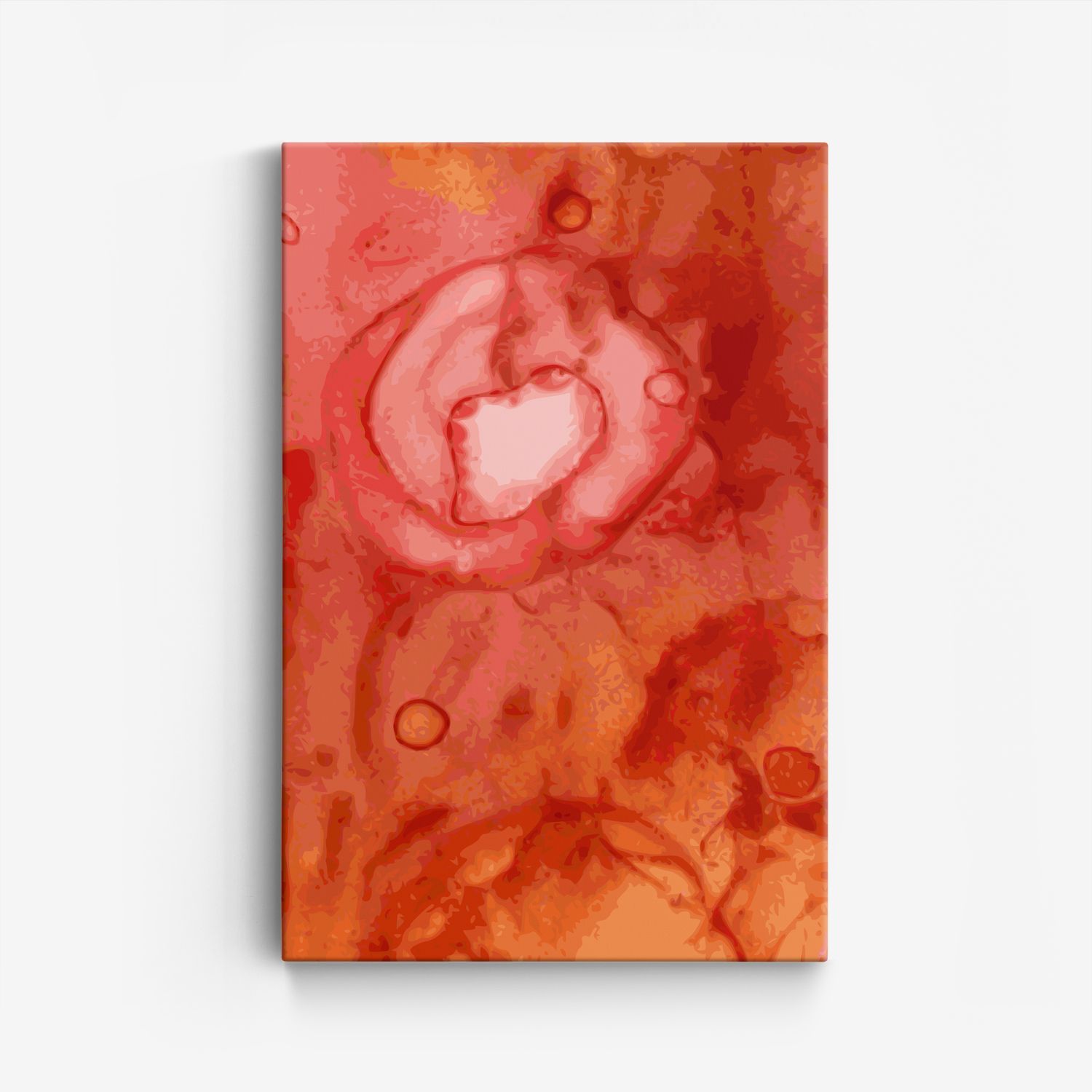 Abstracte Rode Canvas Kunst - Enkel