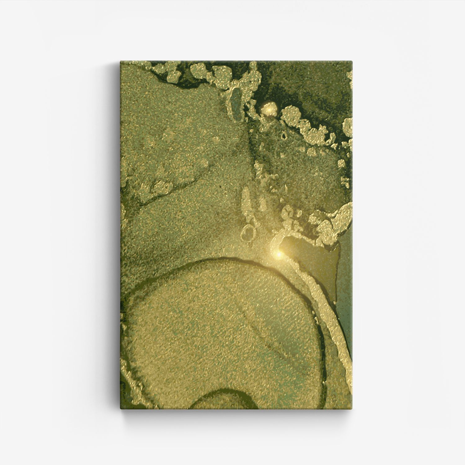 Abstract Groenkunstwerk Canvas