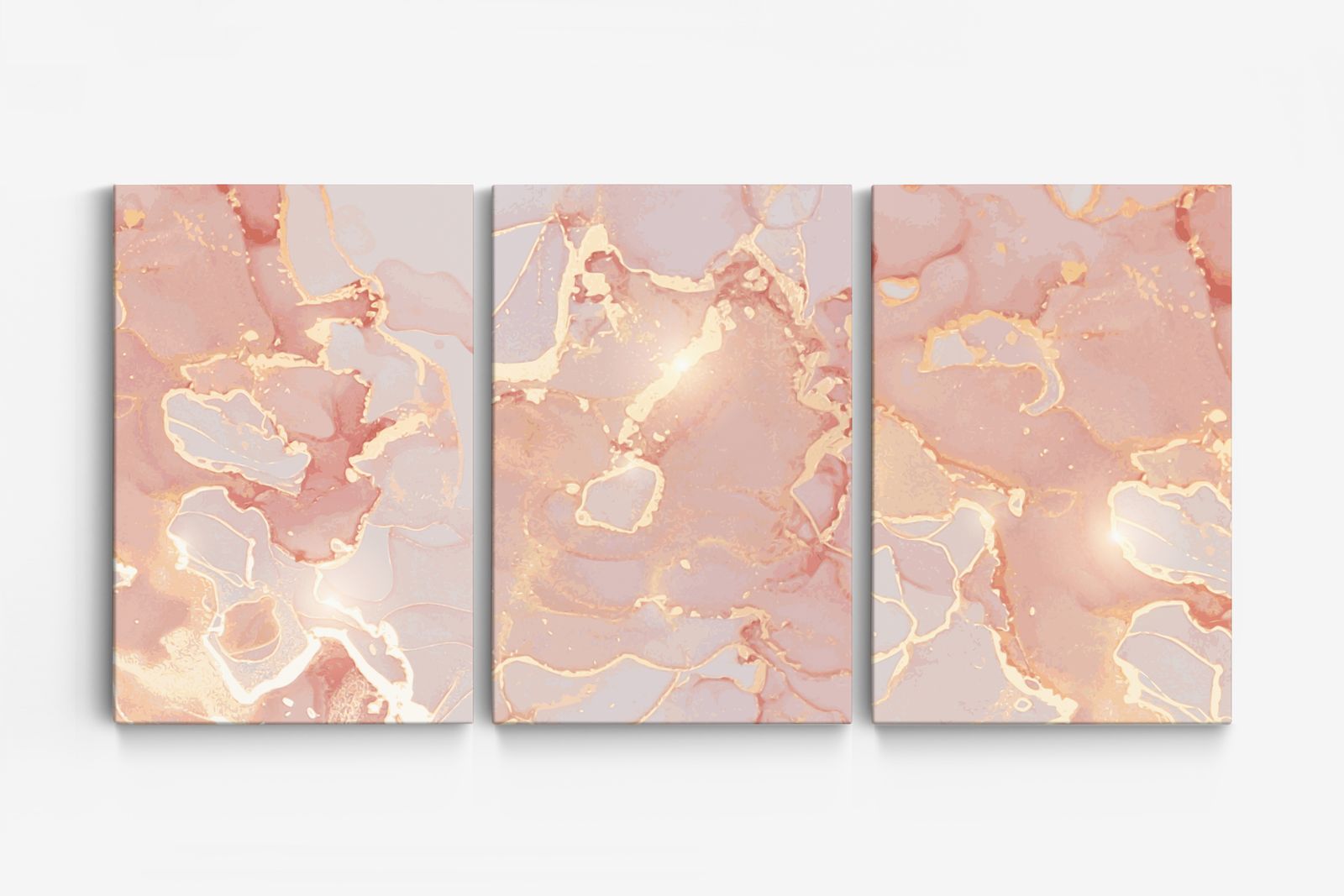Abstract Marmer Kunst Canvas - Set van 3