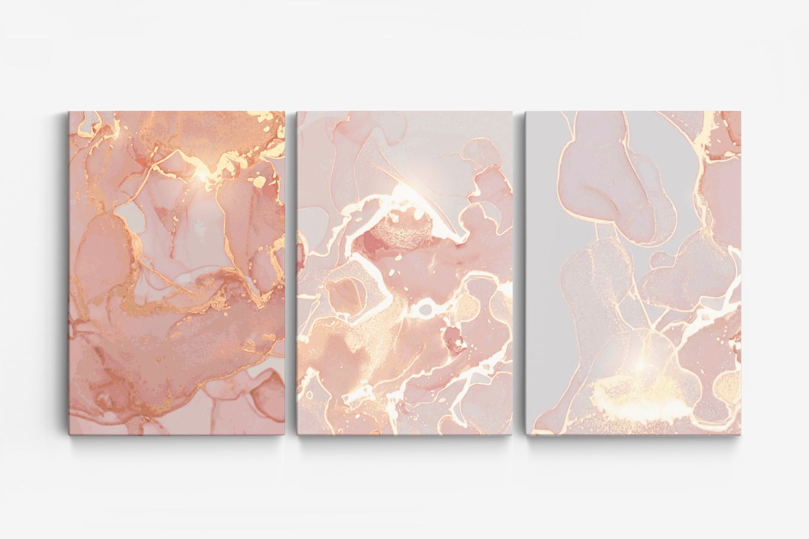 Abstracte Marmer Canvas - Set van 3