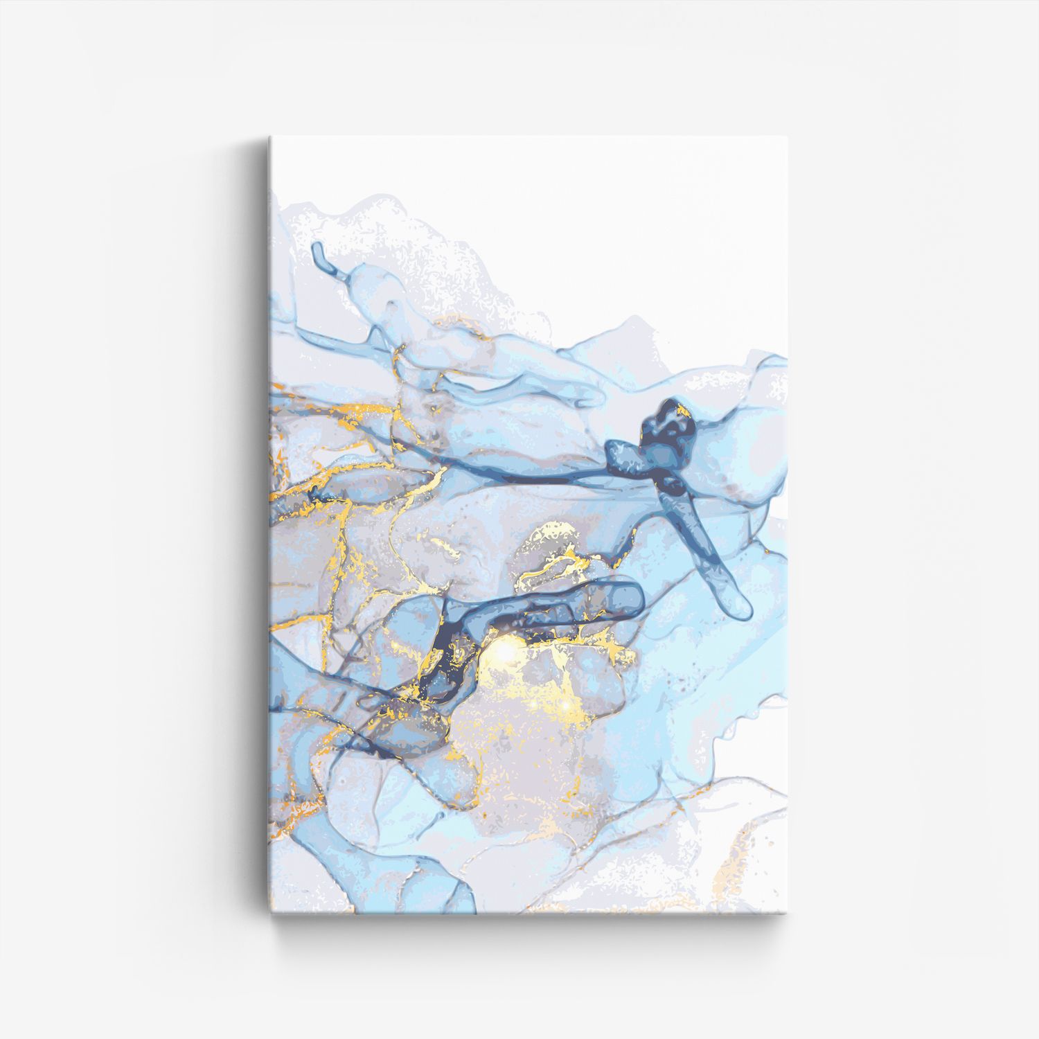 Abstract Blauw Canvas