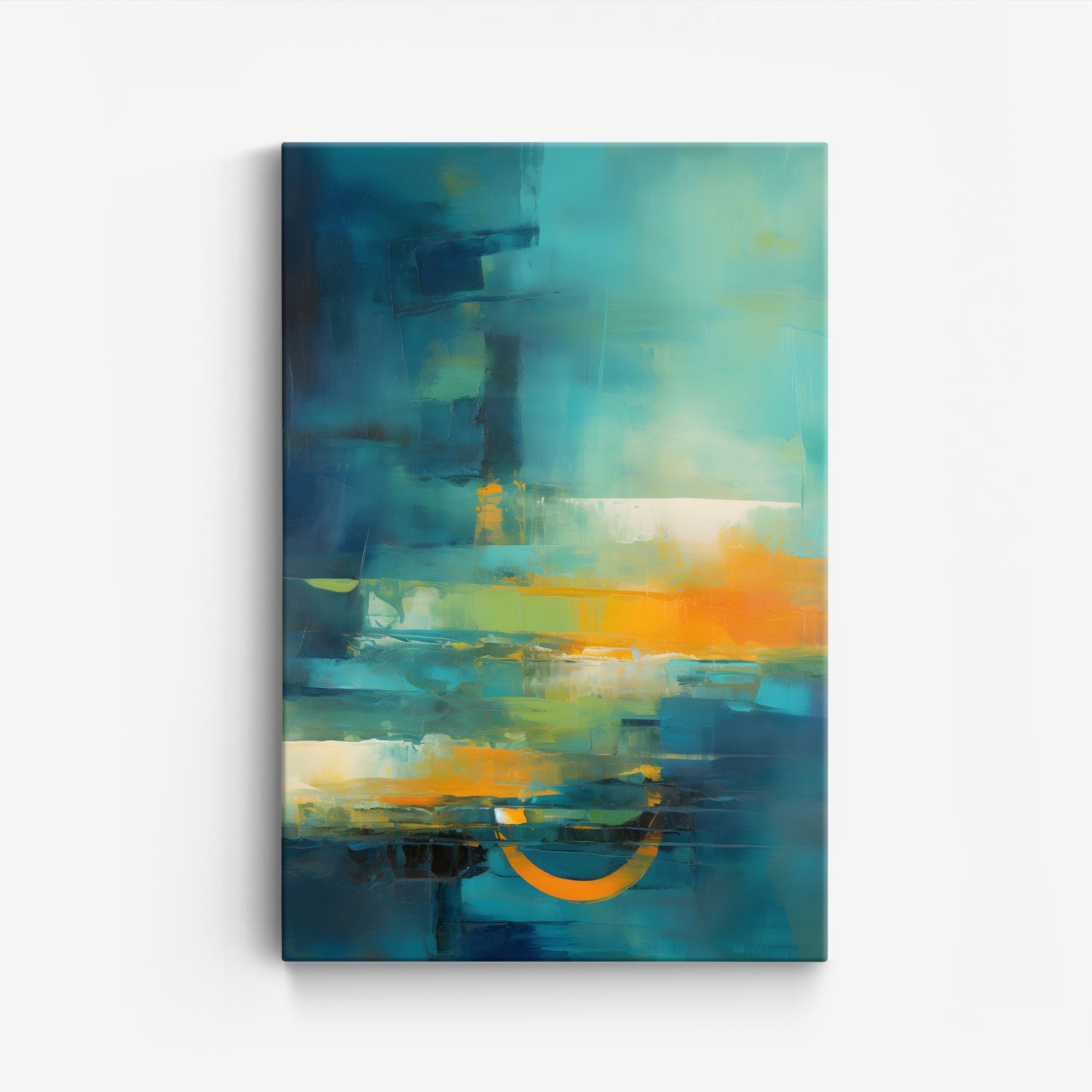 Abstract Blauw Canvas Kunst