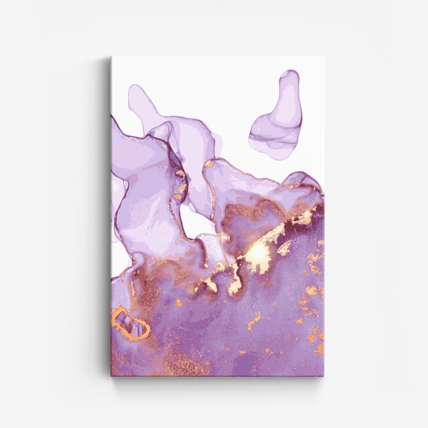 Abstracte kunst paarse canvas