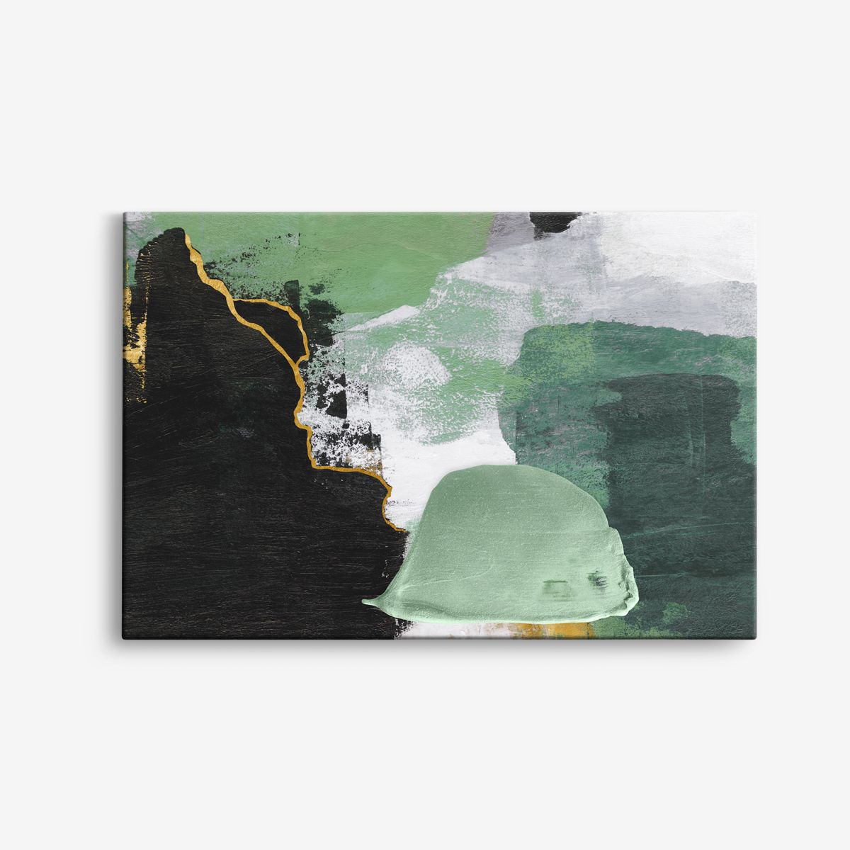 Abstract groen canvas kunst