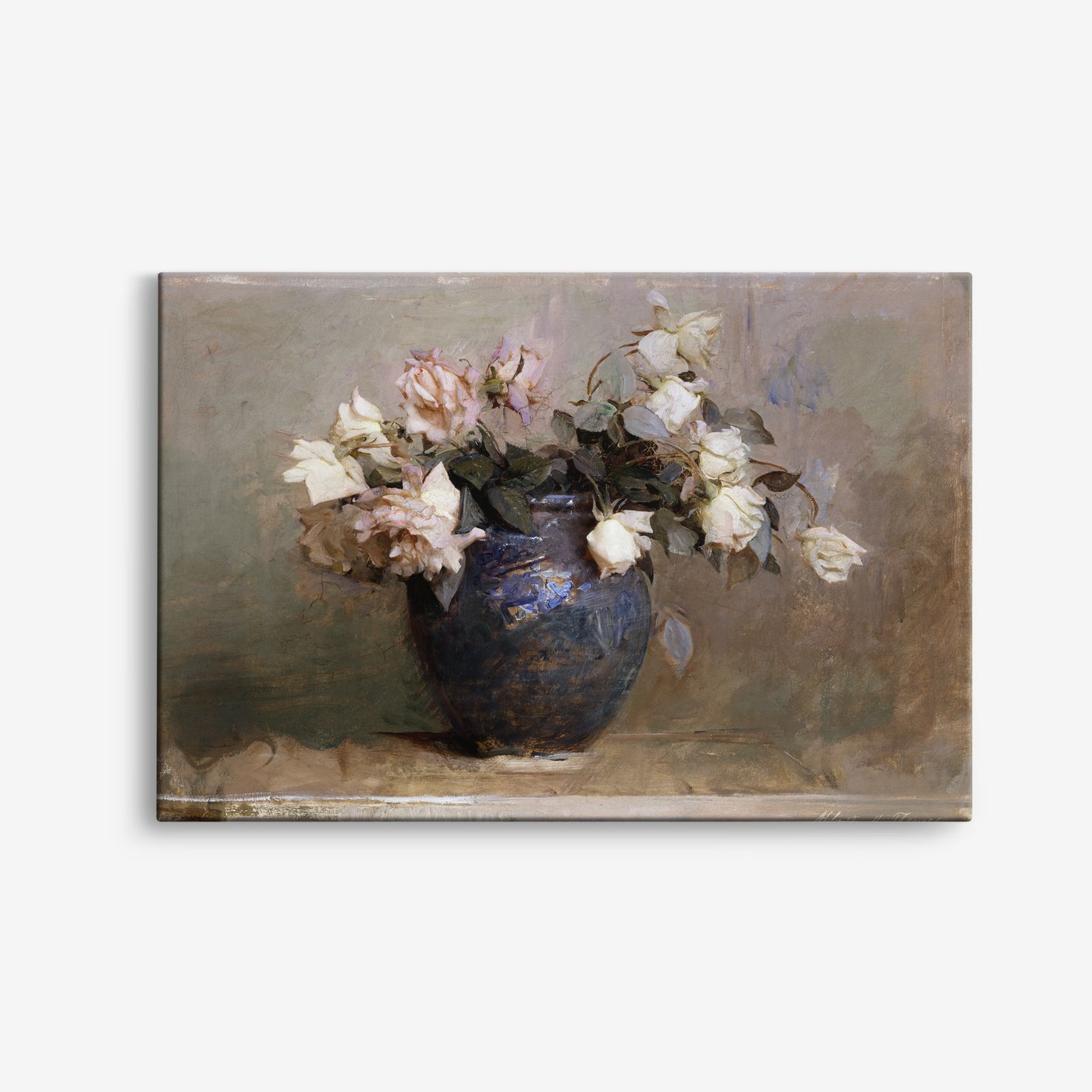 Vaas met bloemen canvas