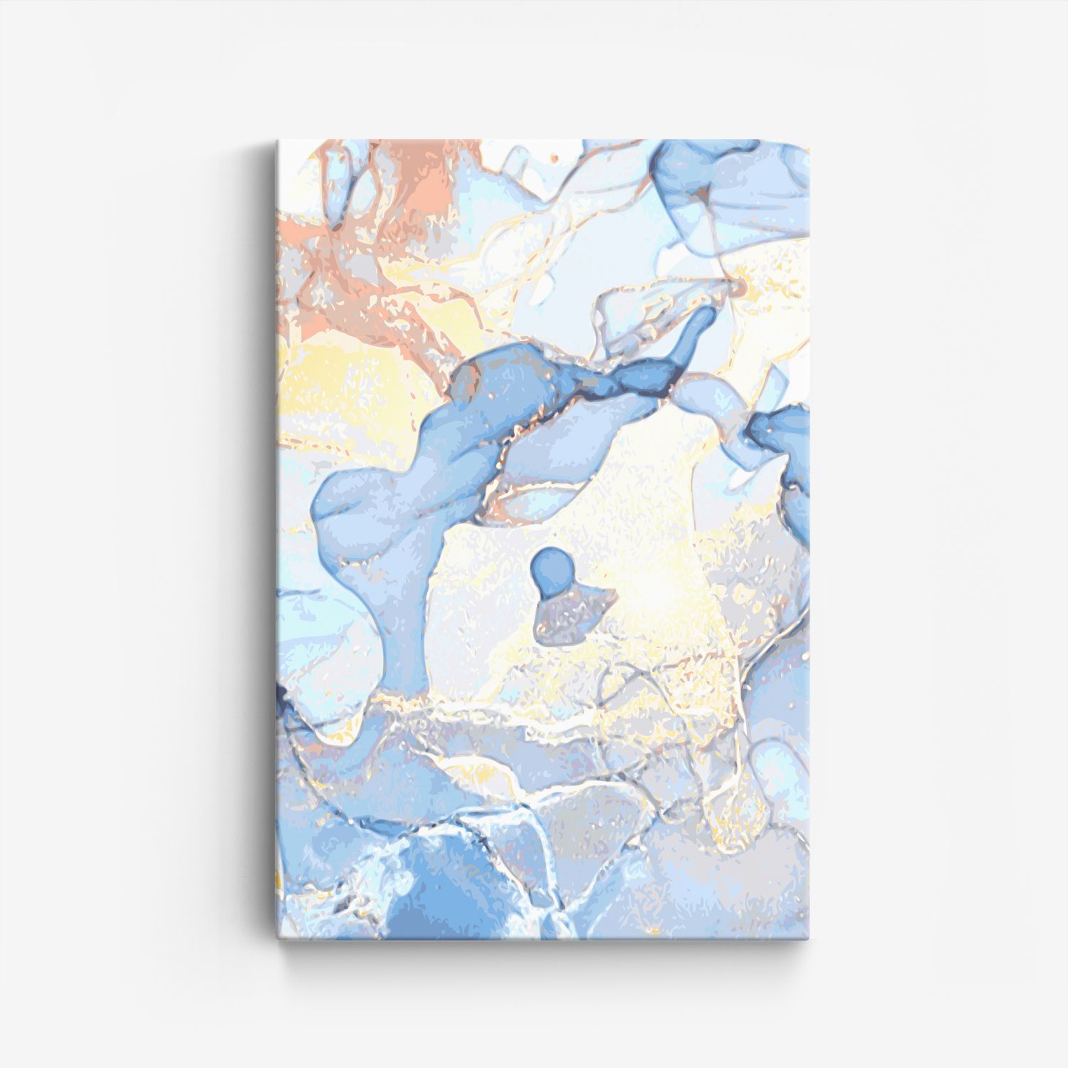 Abstract Blauw Canvas Kunst