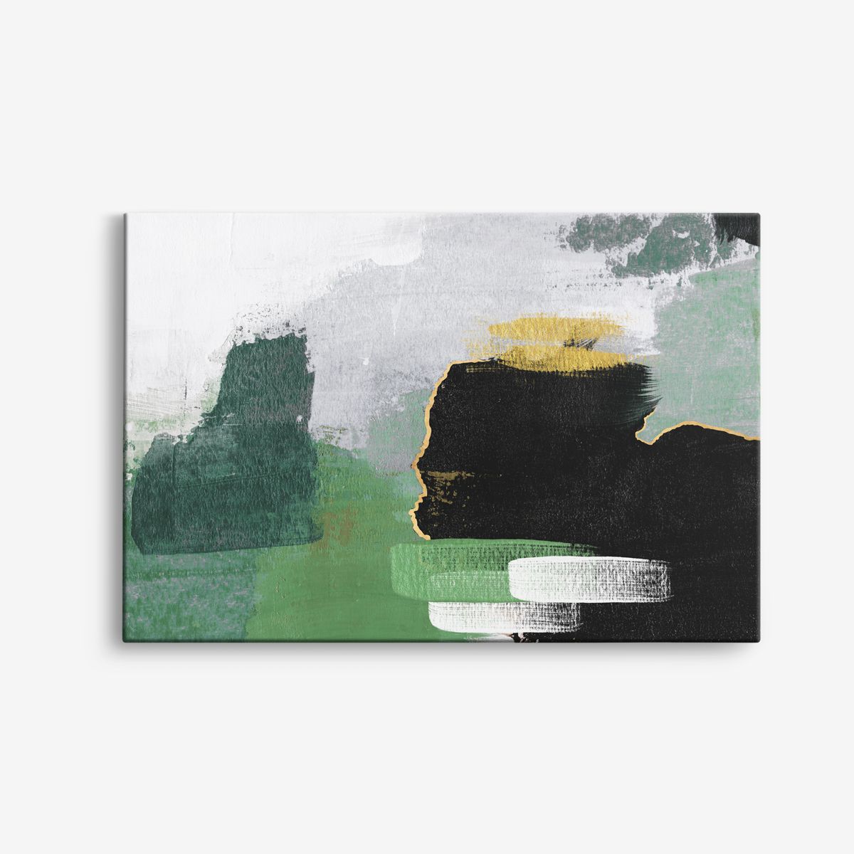 Abstract Groen Canvas - Enkel