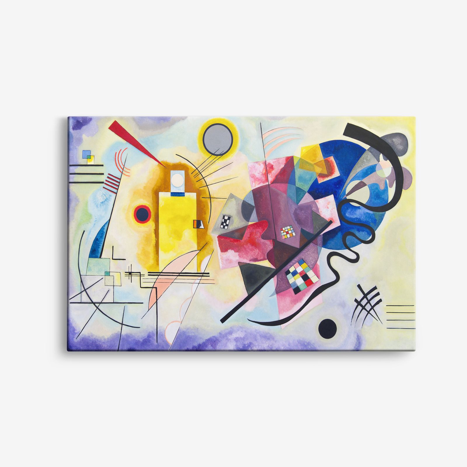 Canvas - Kadinsky's Geel Rood Blauw