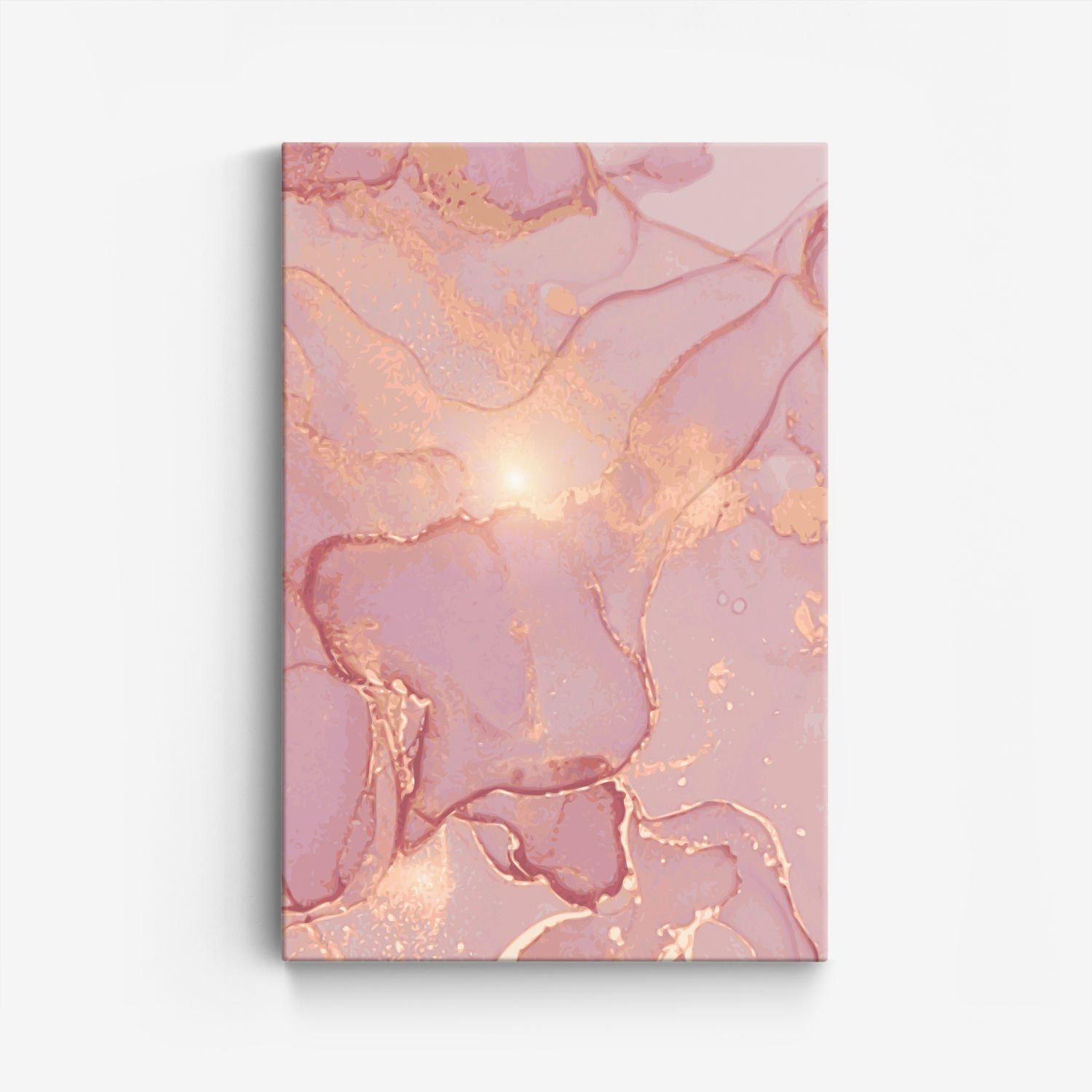 Abstract Roze Marmer Canvas