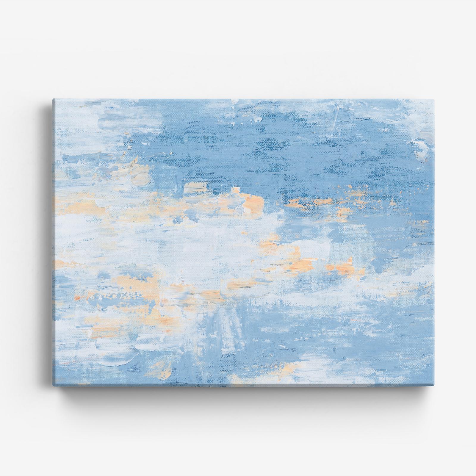 Abstract Blauw Canvas Kunst