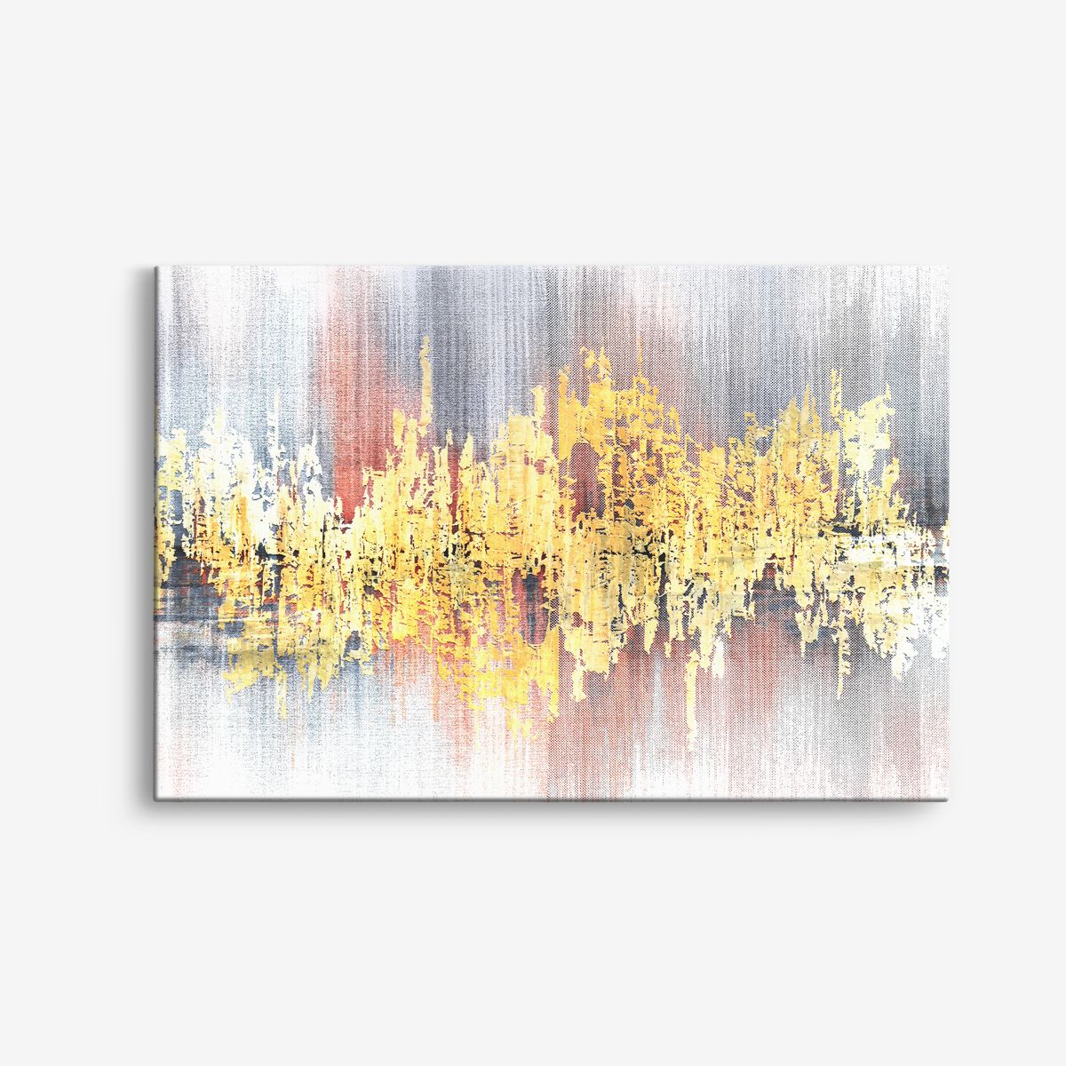 Abstract Geel Canvas - Enkele