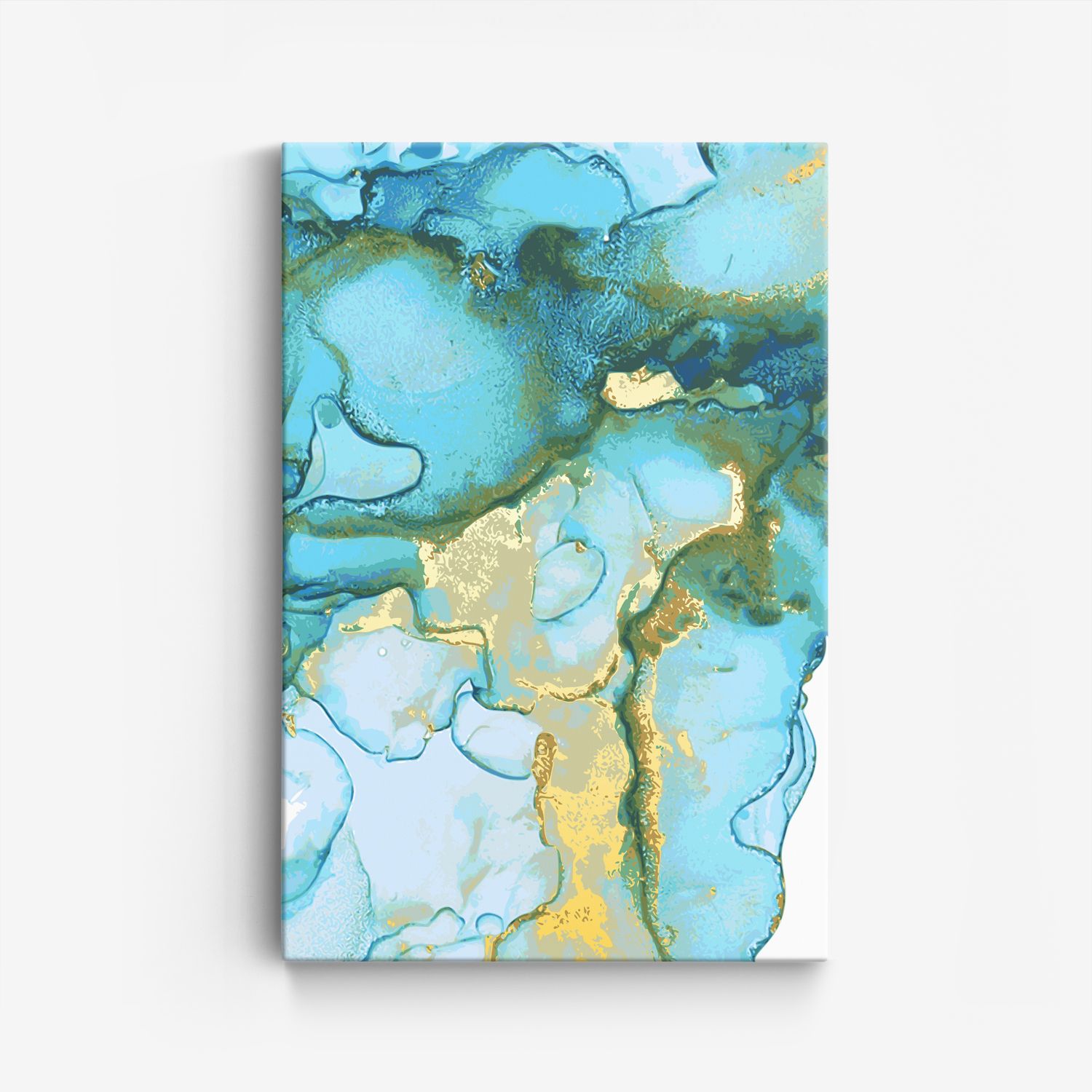 Blauw Abstract Canvas Kunst