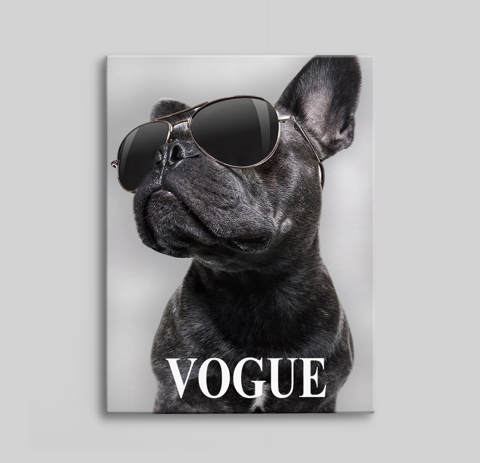 Hond in zonnebril canvas