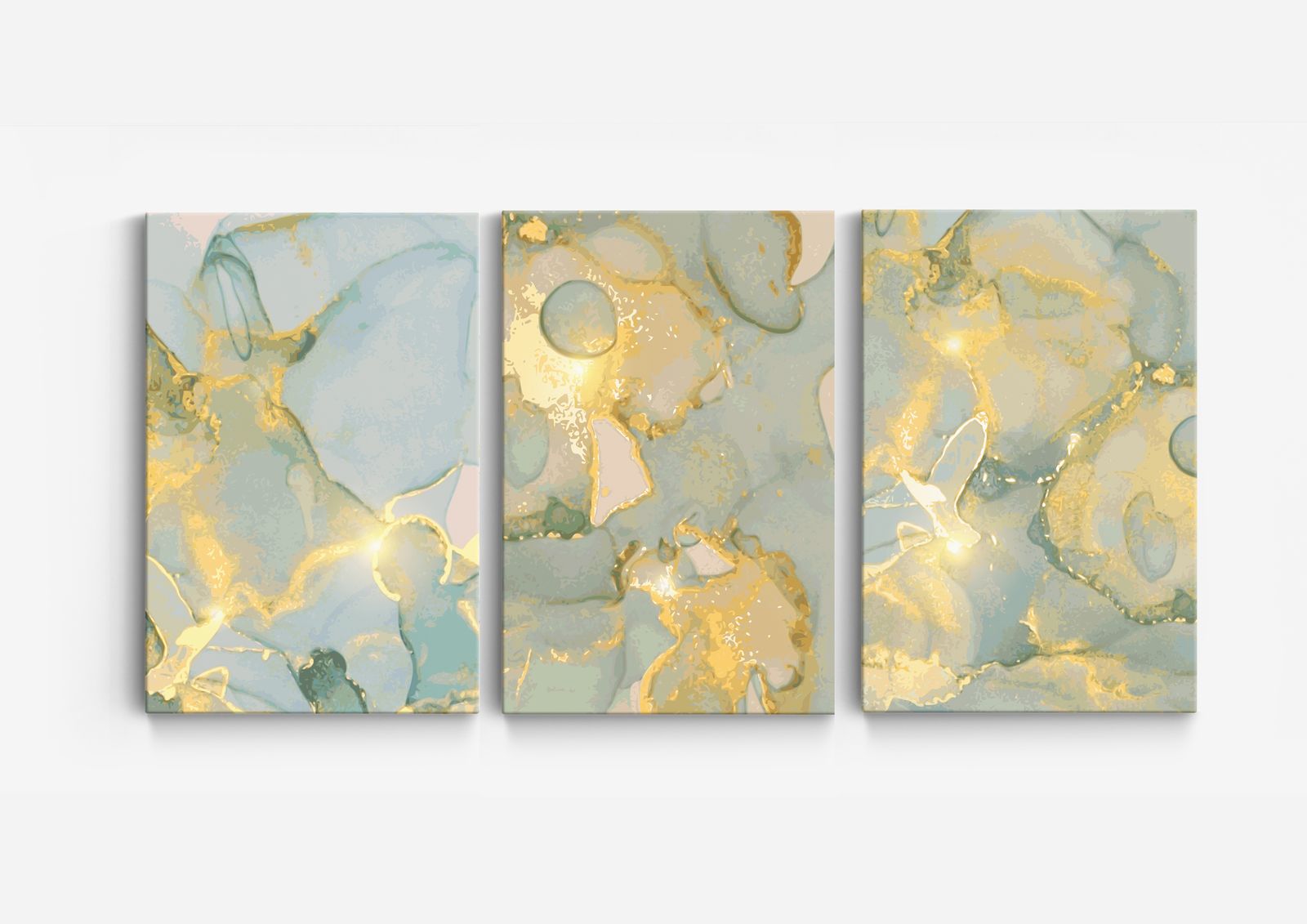 Abstracte Canvas Kunst - Set van 3