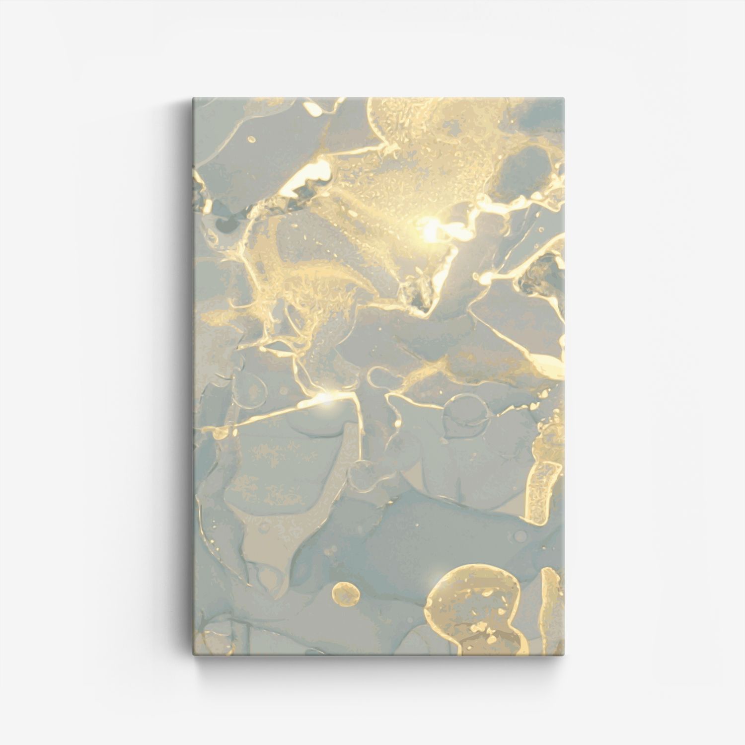Abstract Goud en Grijs Canvas