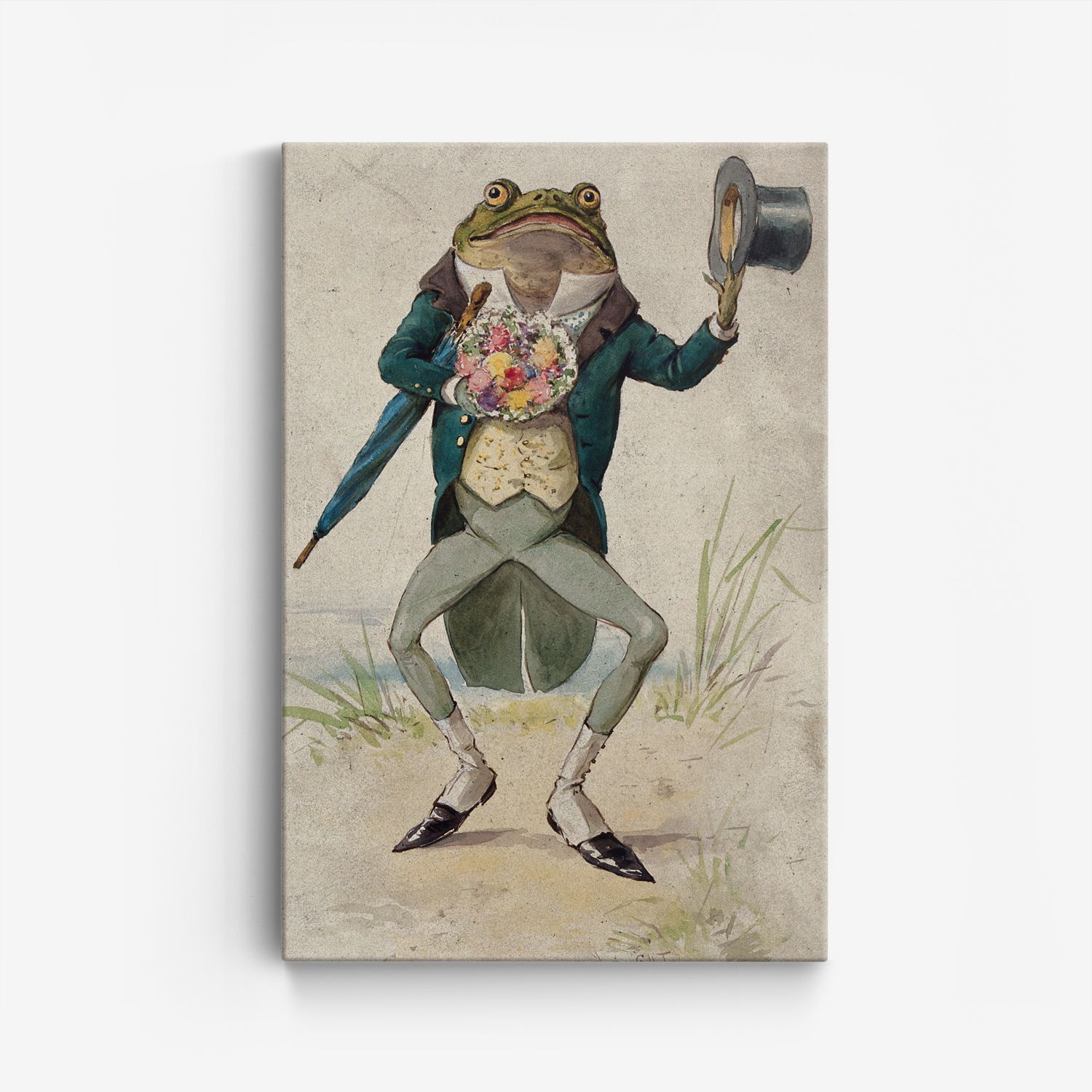 Elegante Kikker Canvas