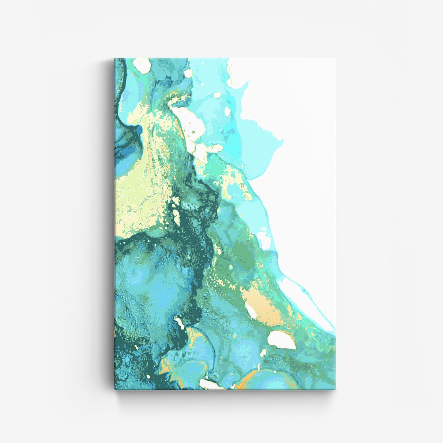 Abstract Blauw Canvas Kunst