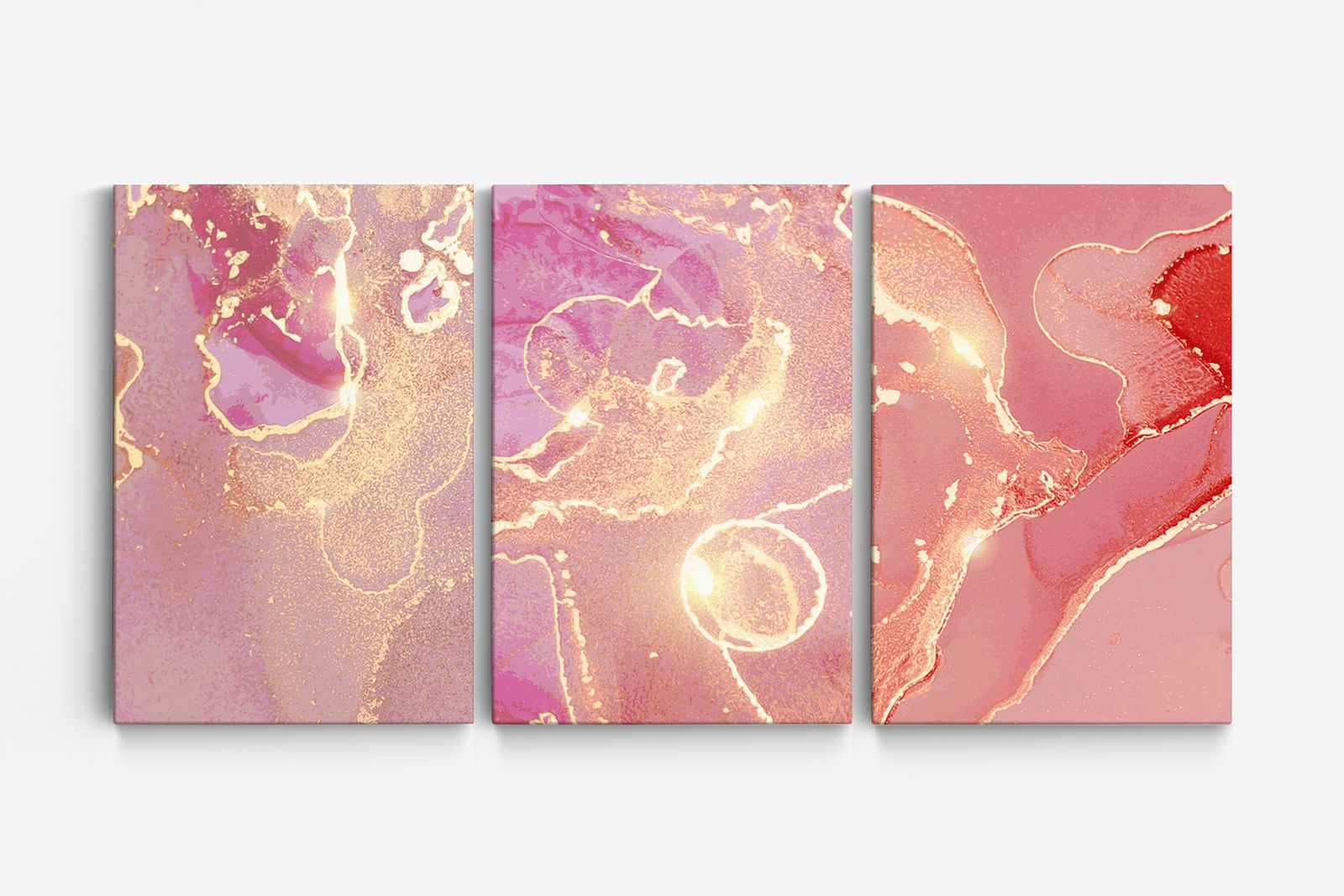 Abstract canvas kunst - Set van 3