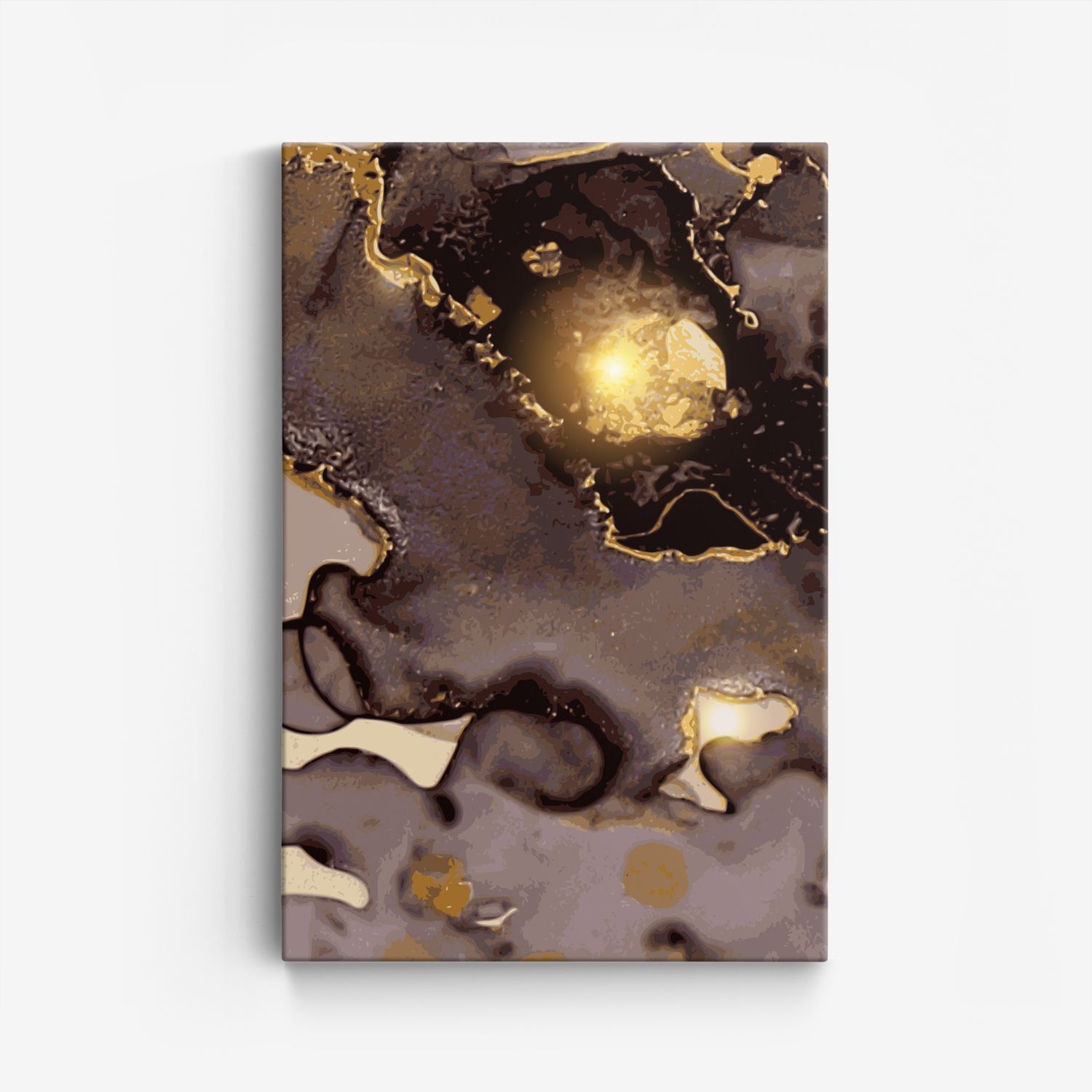 Abstracte Gouden Gloed Canvas