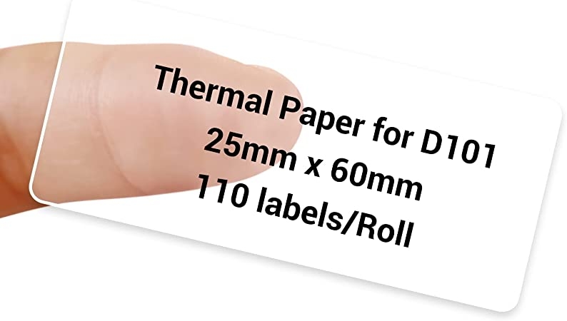 NIIMBOT Etiketten Stickers Voor Etiketten Stickers voor D101 25 x 60mm / 110 stuks / Duidelijk