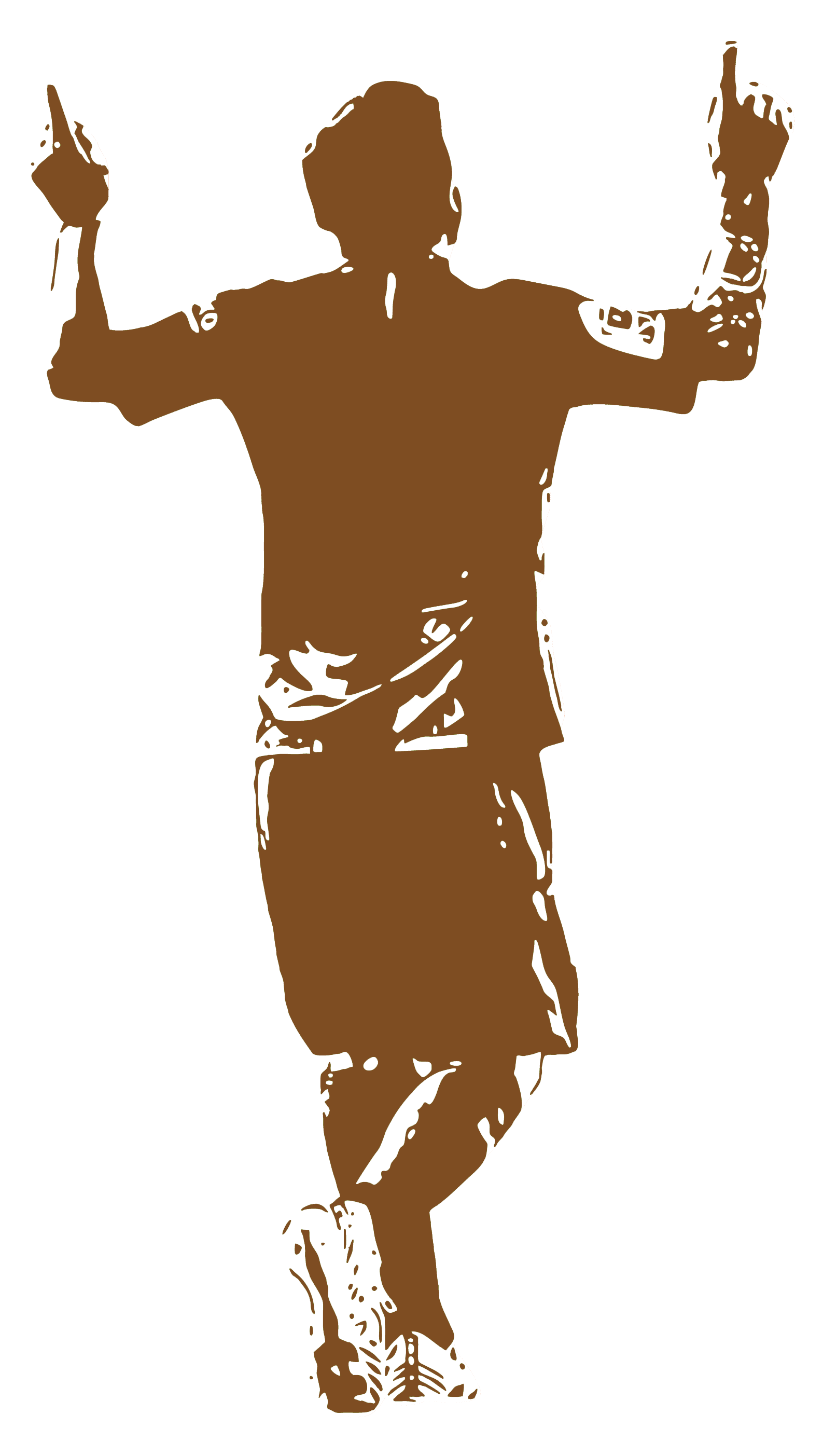 Wallstickers - Football Player / Personalised Name and Number-New-Coffee-S (32x57cm)