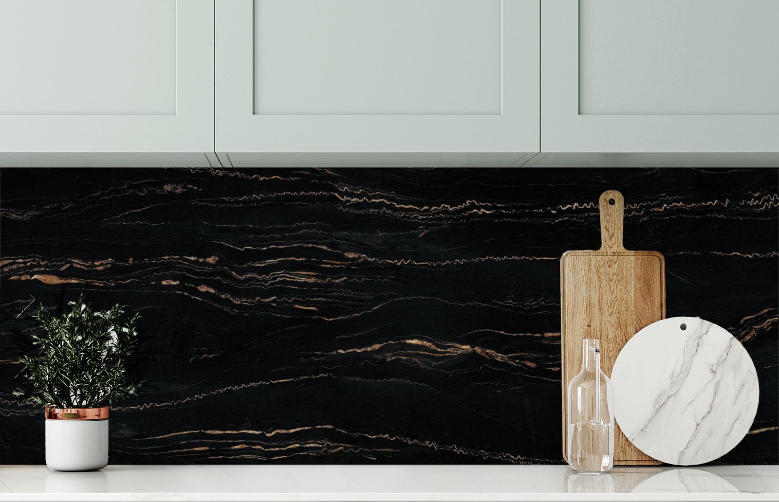 Zwart Marmer Decoratief Contactpapier