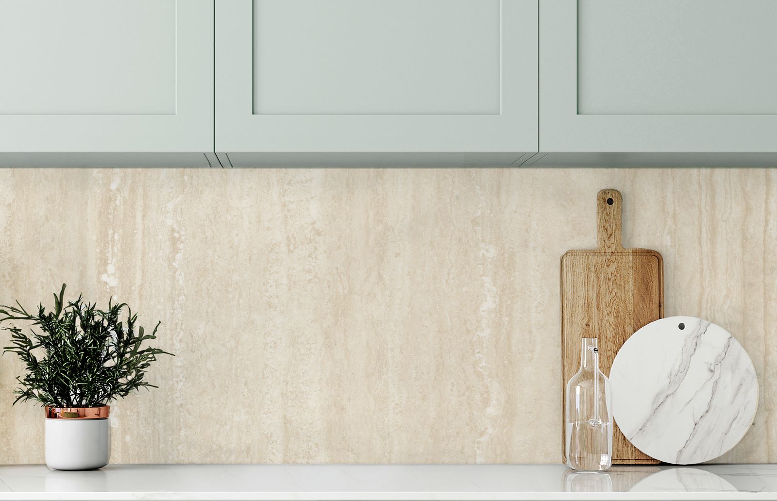 Beige Marmer Contactpapier voor de Keuken