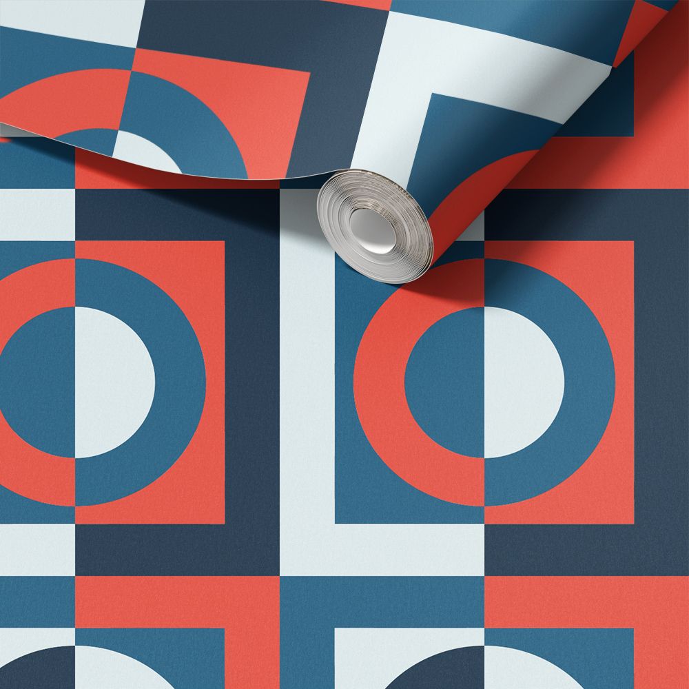 Contactpapier - Retro Geometrisch Patroon / Peel and Stick