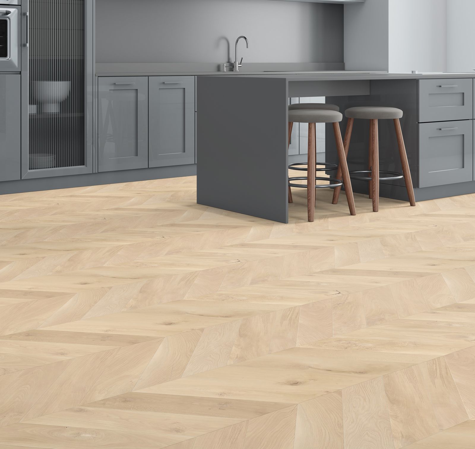 Contactpapier - Chevron-houtpatroon / Peel and Stick