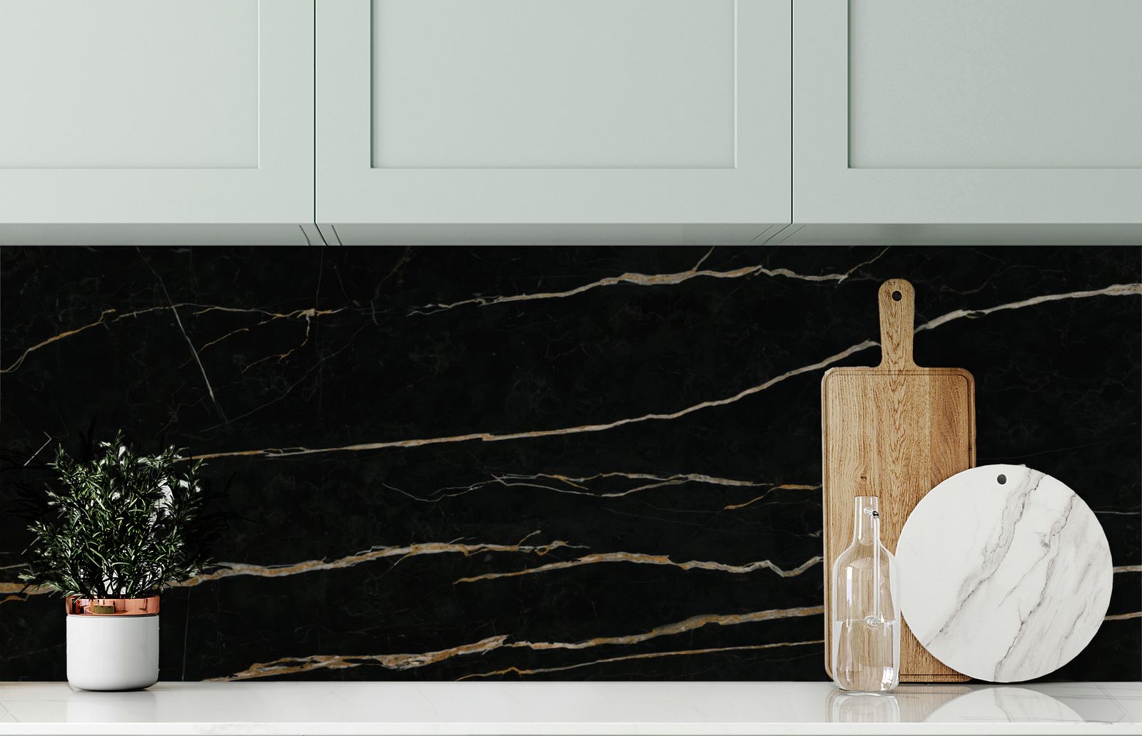 Elegant Marmer Zwart Contactpapier