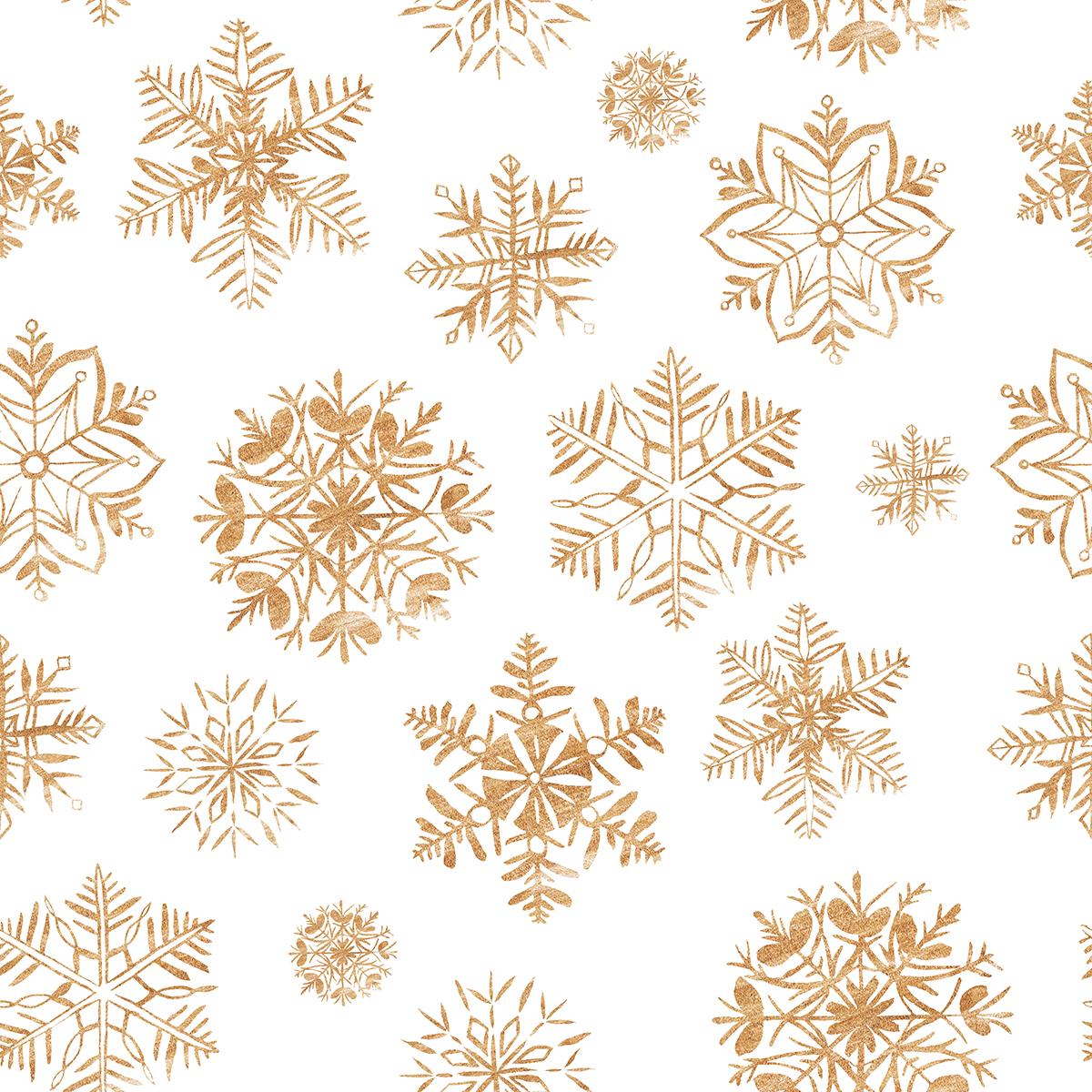 Gouden Sneeuwvlokken Contactpapier