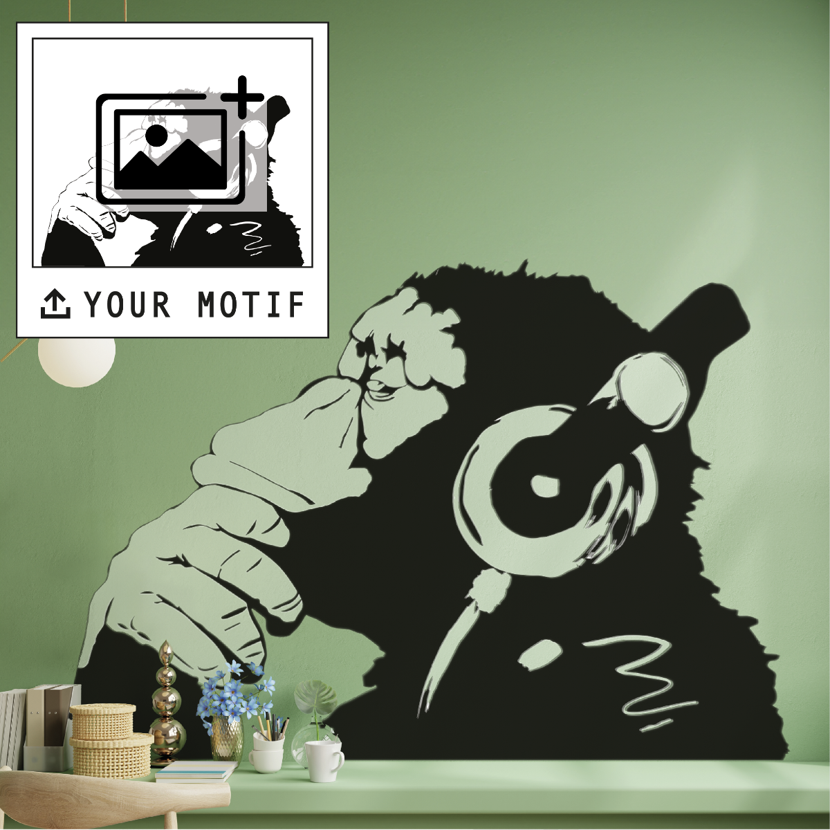 Wallsticker Personal design - Contour Cut-Canvas-120x120 cm