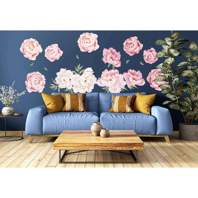 Slaapkamer muursticker bloemen liefde