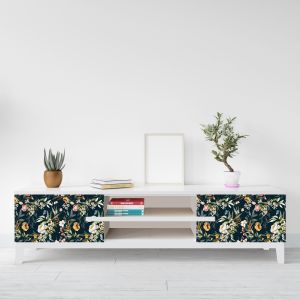 Vinylstok - Bloemenpatroon  / Schil en plak
