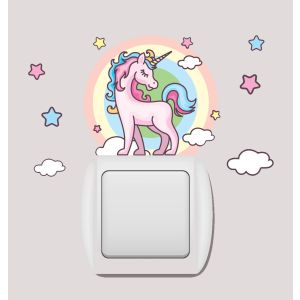 Muursticker - Eenhoorn / Lamp Decoratie
