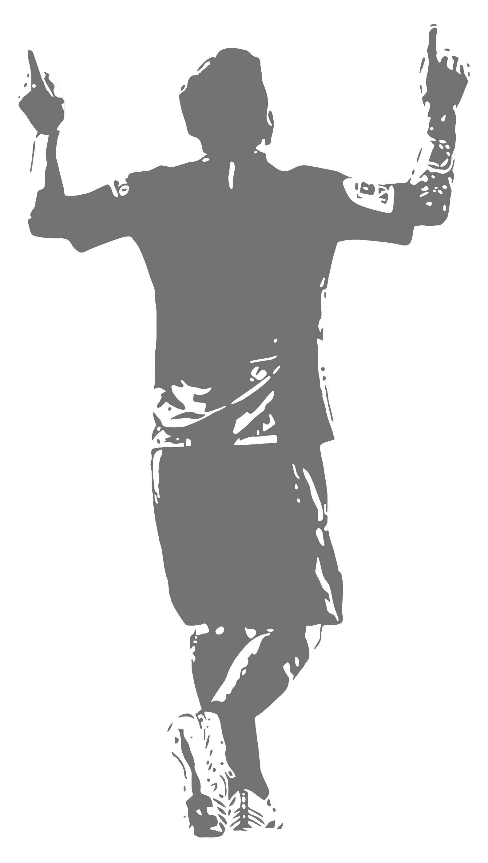 Wallstickers - Football Player / Personalised Name and Number-New-Dark Gray-S (32x57cm)
