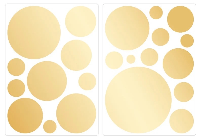 Muursticker - Stippen / Goud mat / 03