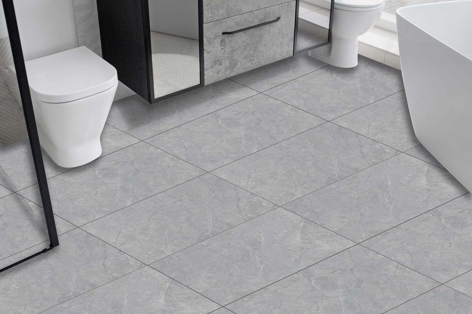 Grijze Marmer Design Vloertegels - 24 st