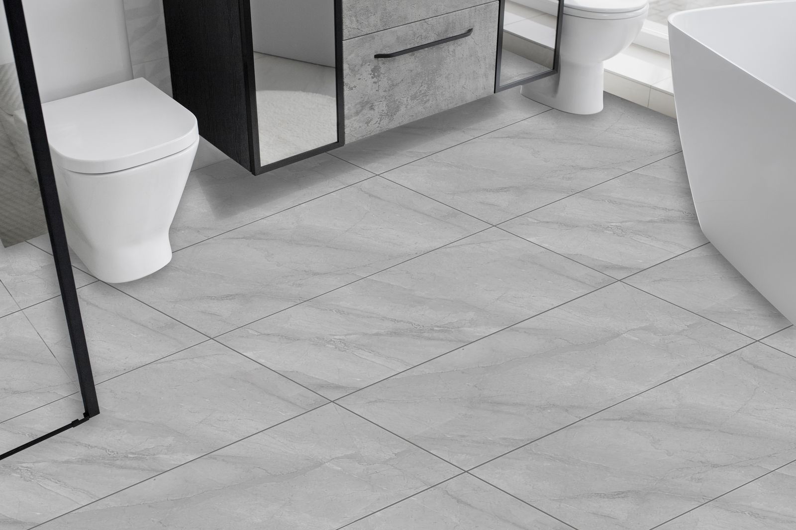 Elegance grijze marmeren vloertegels - 24 st