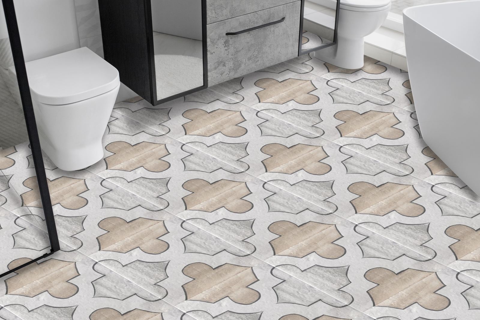 Decoratieve vloertegels met geometrisch patroon - 24 st