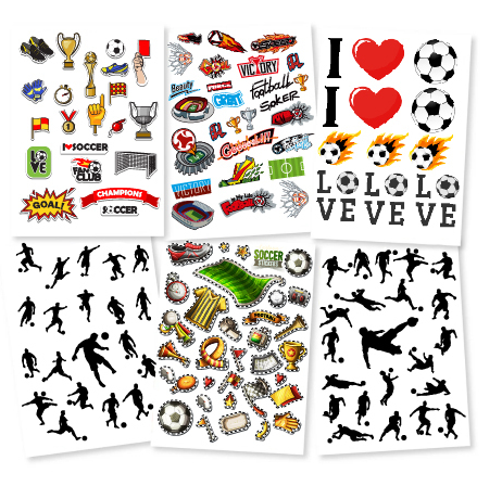 Stickertjes- Voetbal Gemengd 6 vellen